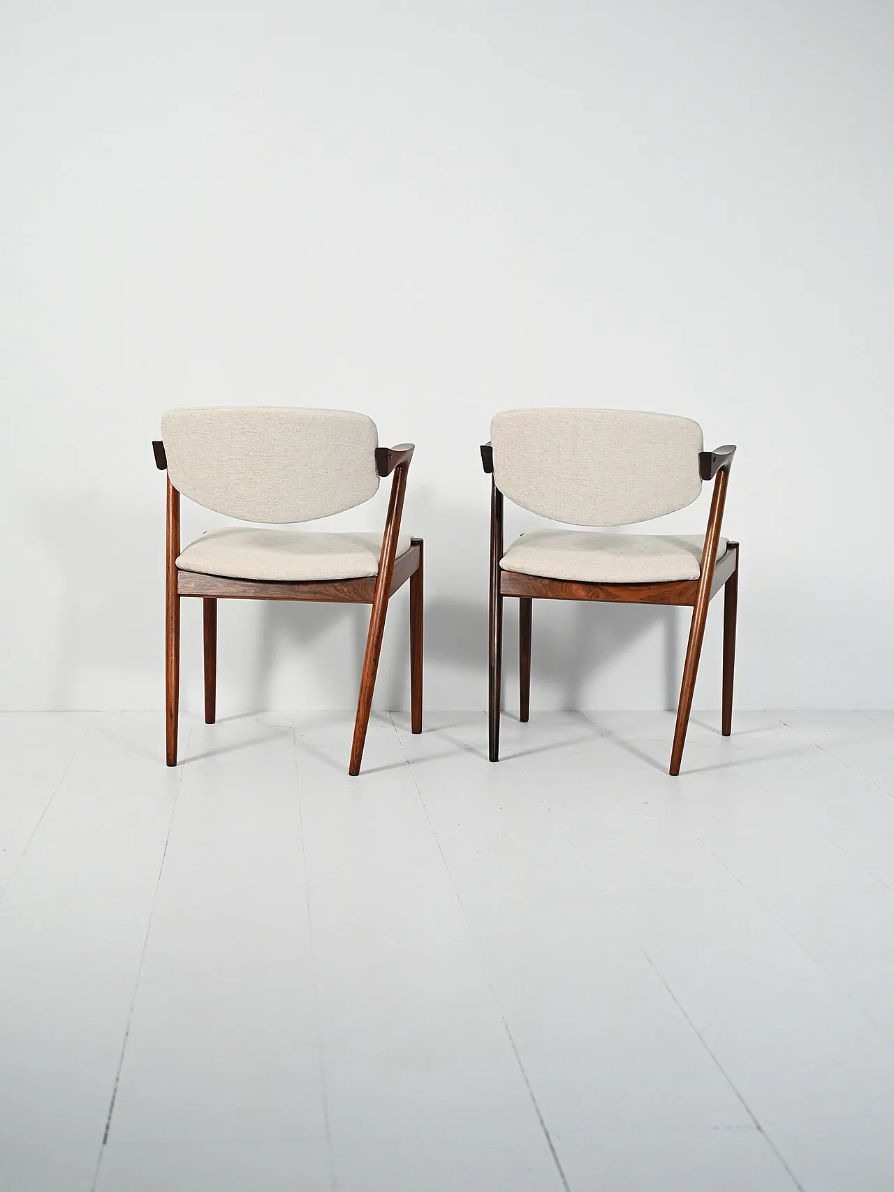 Pair of model 42 chairs by Kai Kristiansen, 50s 5