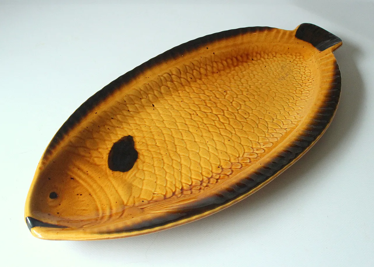 Ceramic fish plate by Gallo Neptuno, anni '90 1