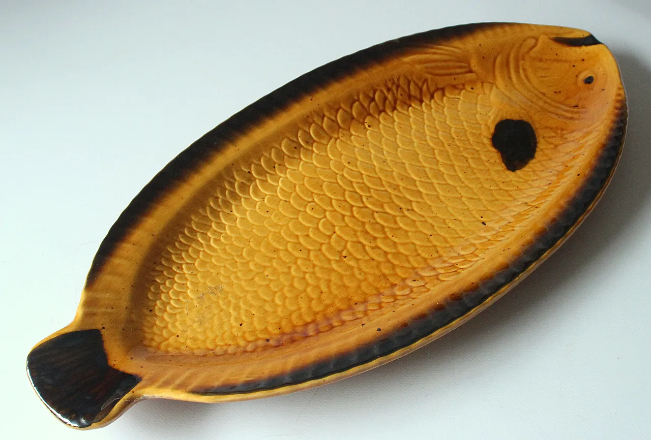 Ceramic fish plate by Gallo Neptuno, anni '90 2