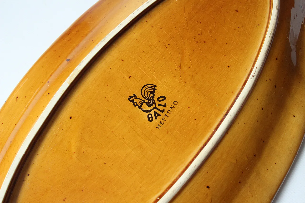 Ceramic fish plate by Gallo Neptuno, anni '90 5