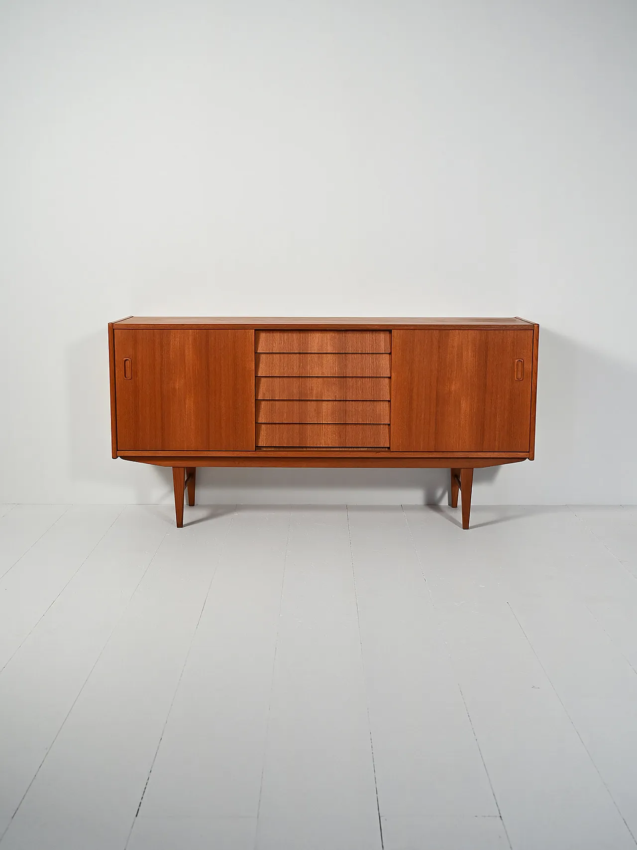 Scandinavian sideboard with tin drawers from the 50s/60s 2