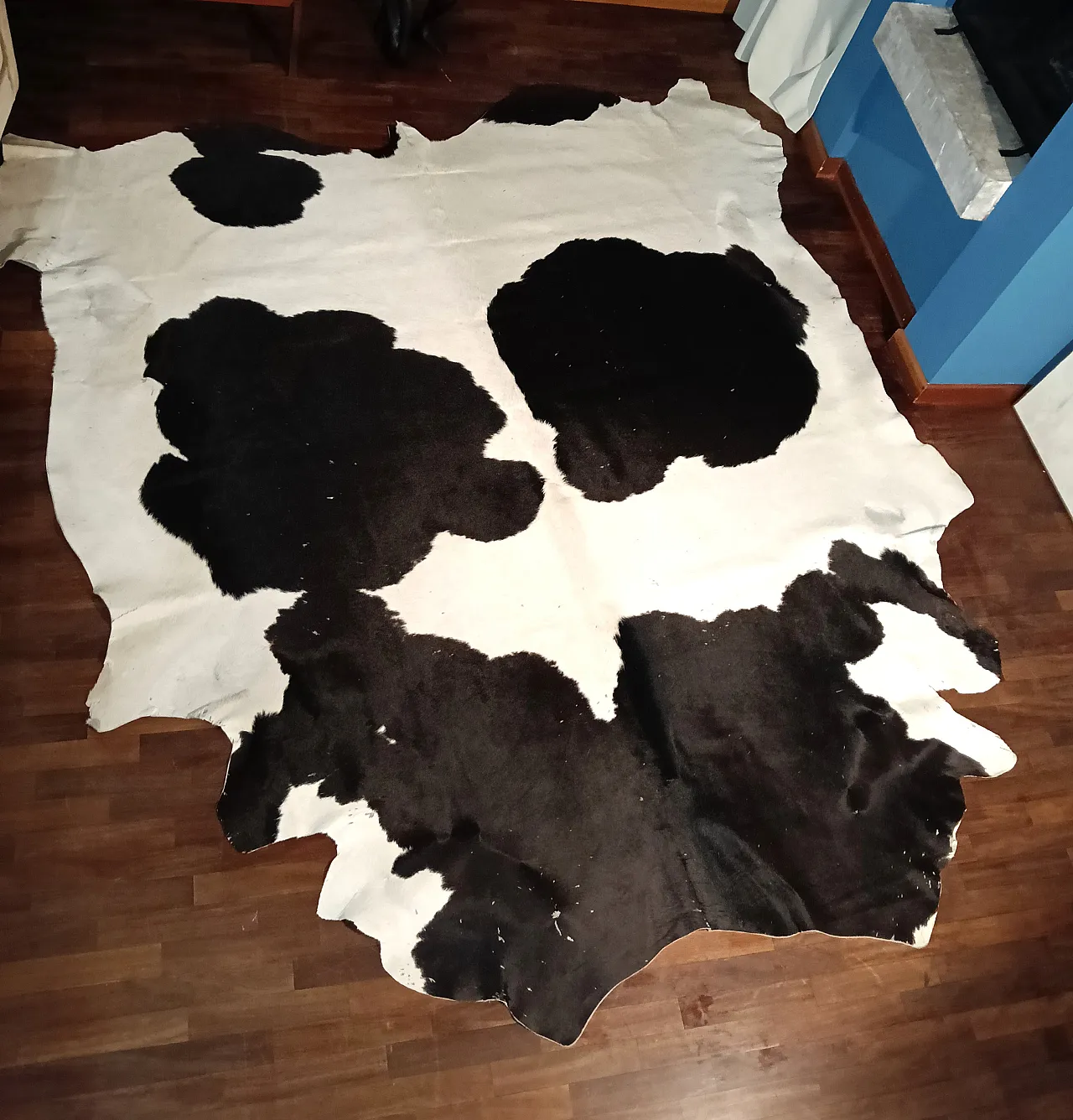 Vachetta leather carpet, 70s 2