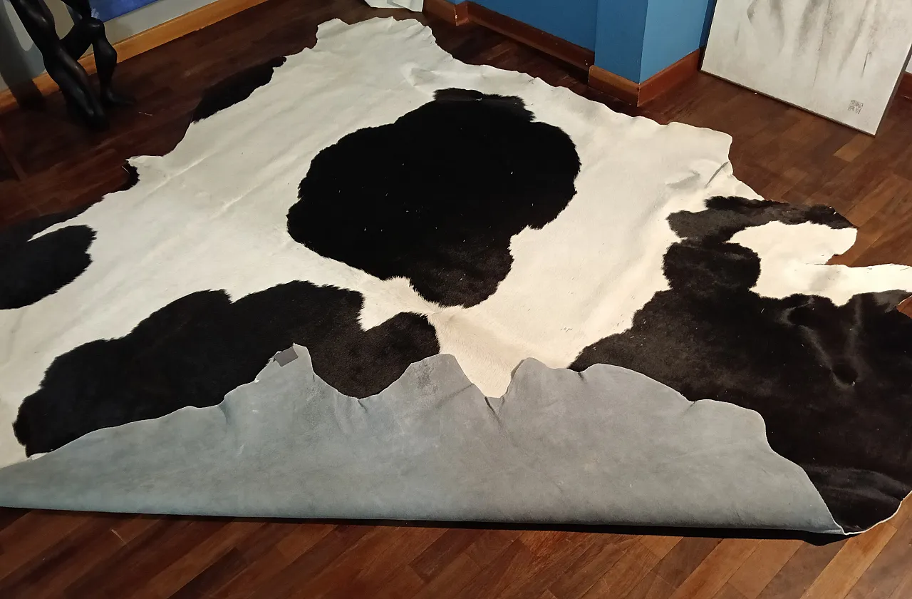 Vachetta leather carpet, 70s 7