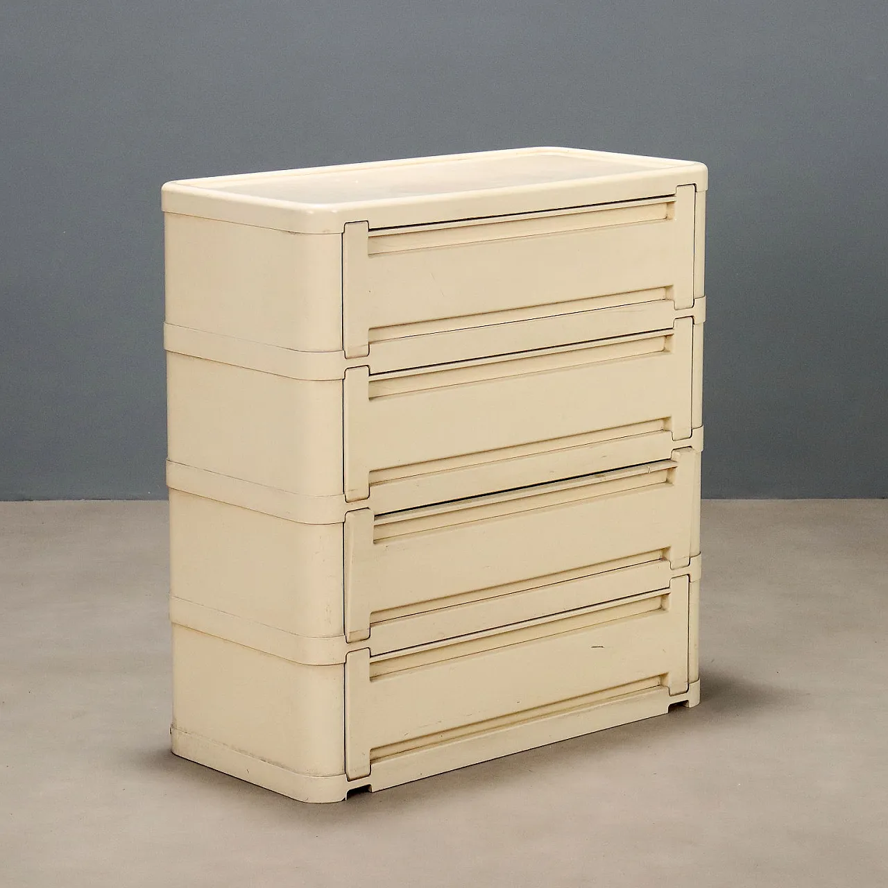 Plastic sectional furniture with five drawers, 20th century 1
