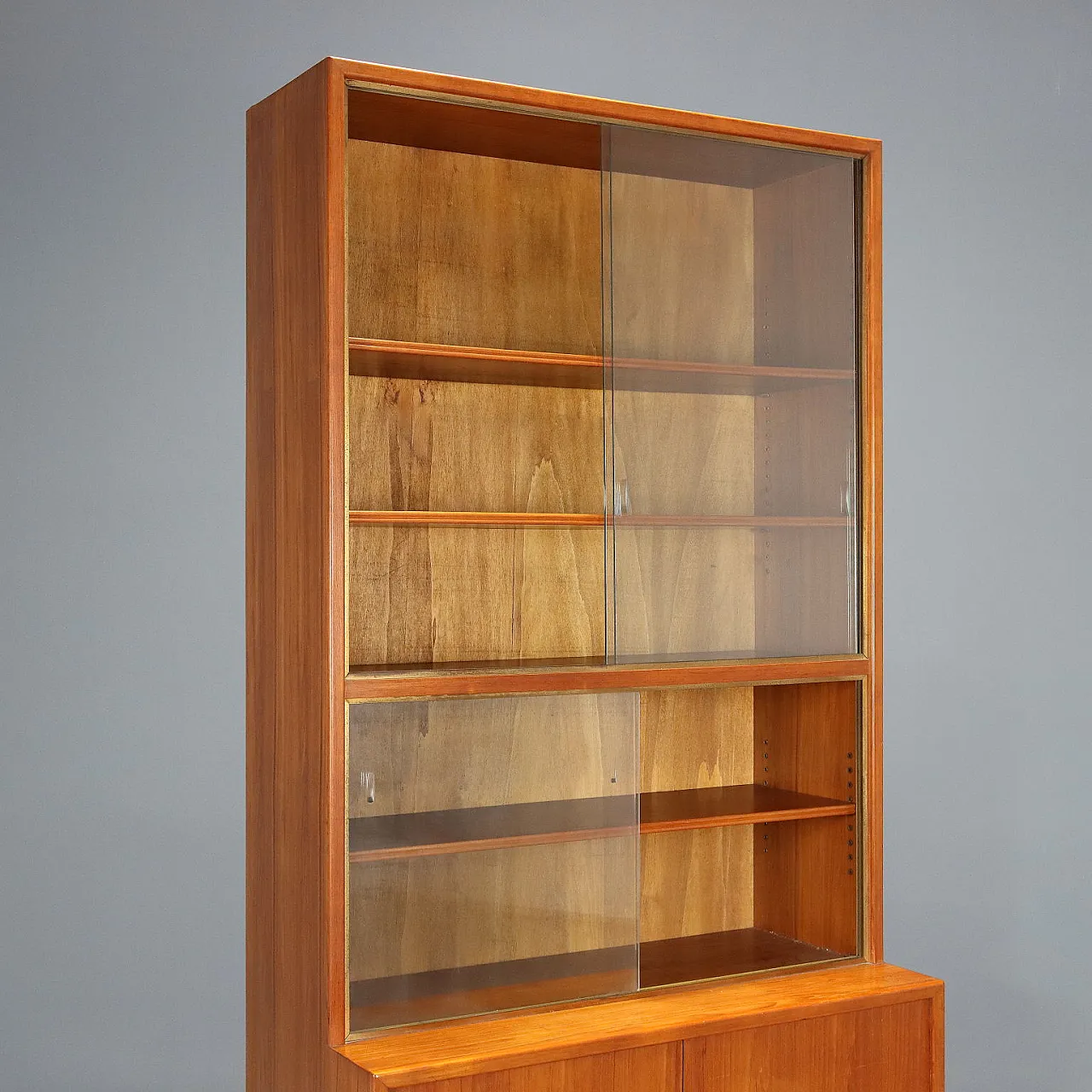 Larch veneered and brass storage unit, 20th century 3
