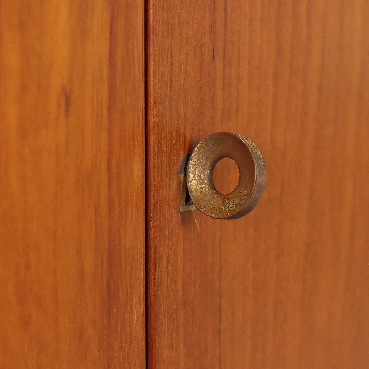 Larch veneered and brass storage unit, 20th century 8