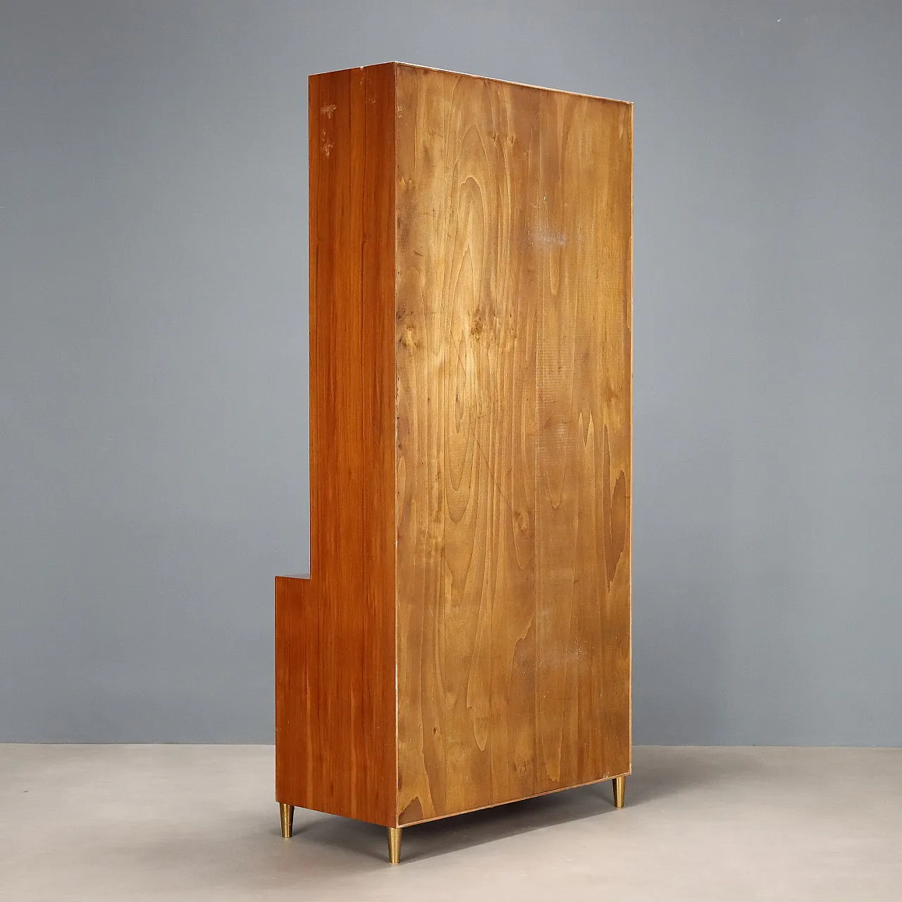 Larch veneered and brass storage unit, 20th century 10