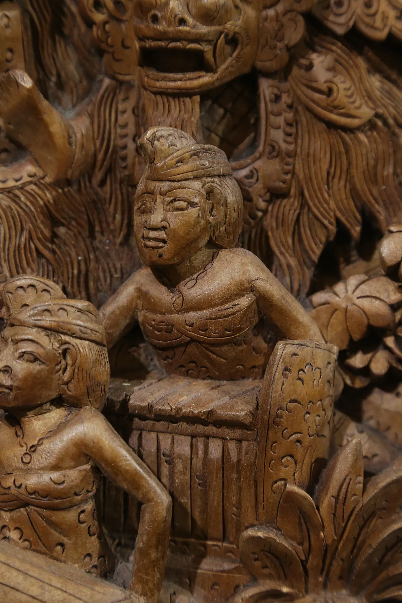 Bassorilievo balinese danza barong rangda gamelan, anni '50 7