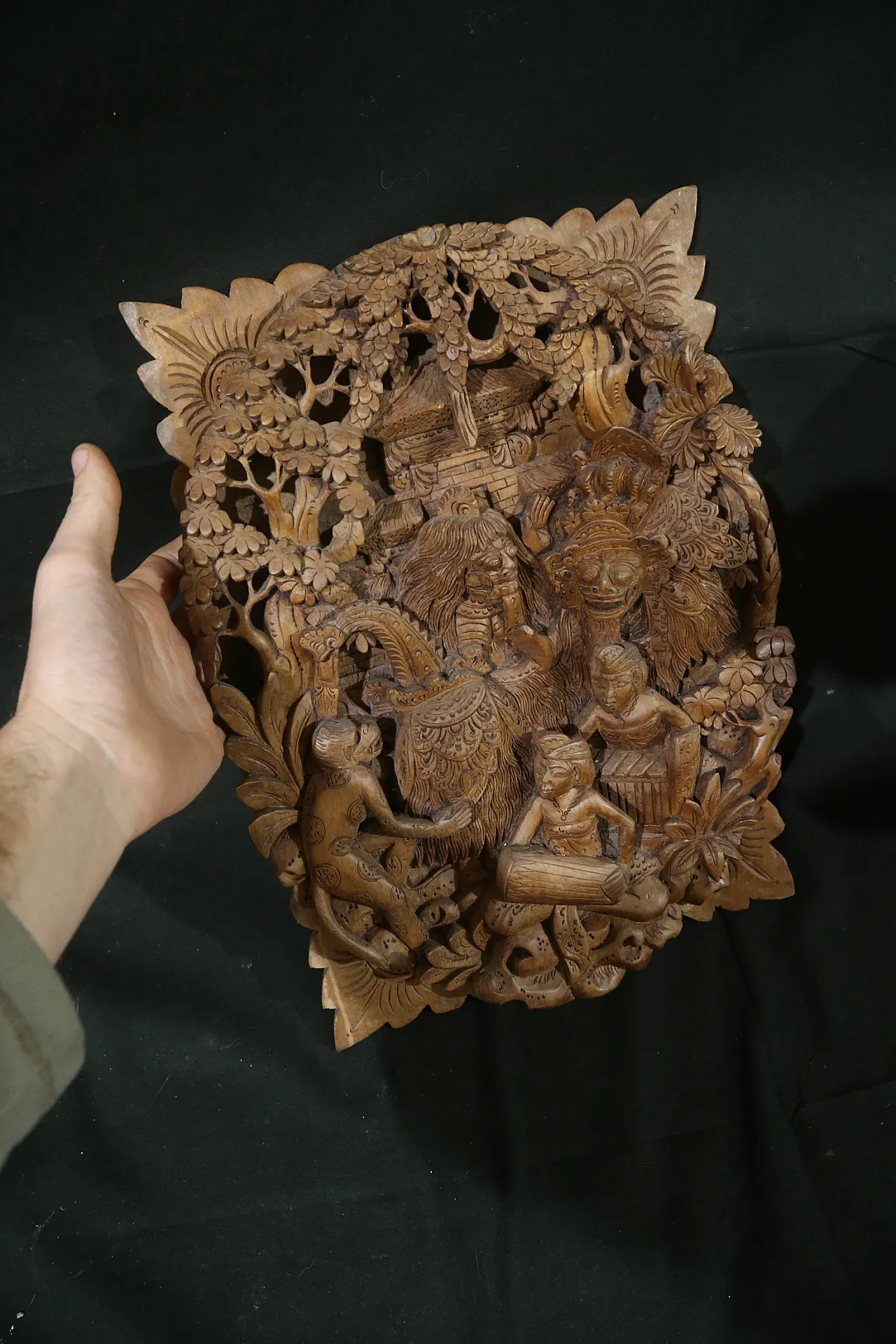 Bassorilievo balinese danza barong rangda gamelan, anni '50 20