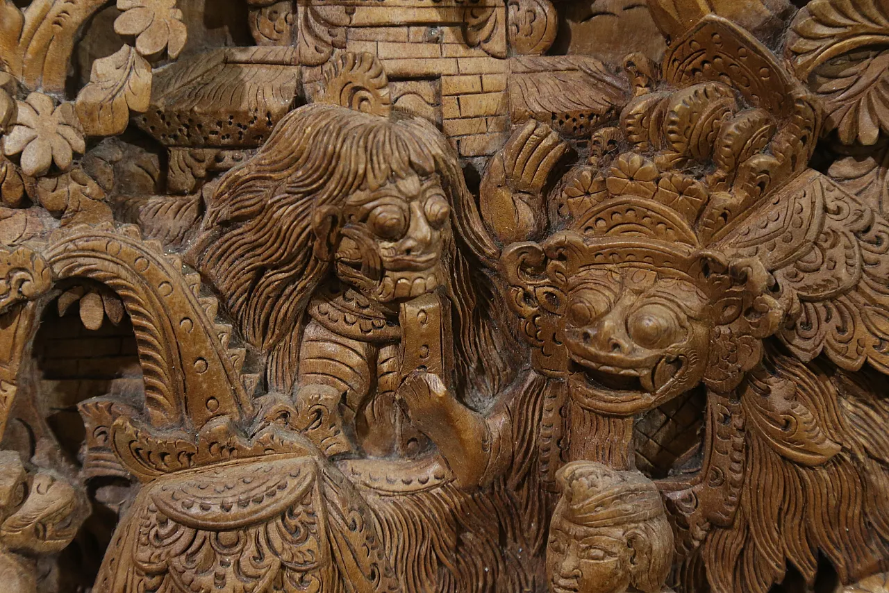 Bassorilievo balinese danza barong rangda gamelan, anni '50 23