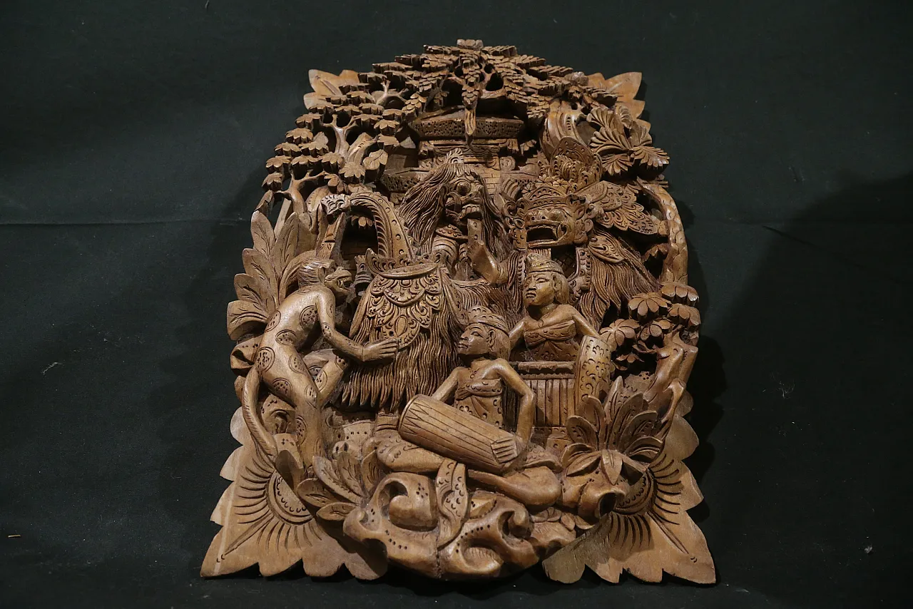 Bassorilievo balinese danza barong rangda gamelan, anni '50 24