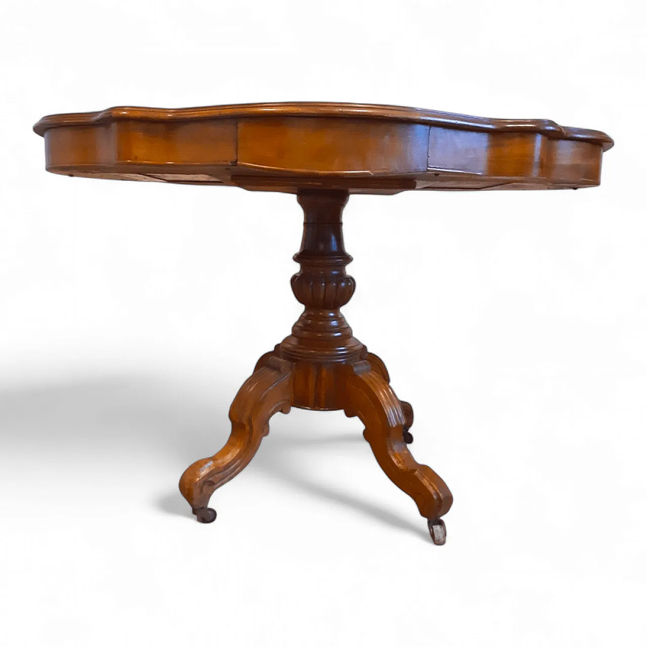 Louis Philippe table in walnut veneer, 19th century 18