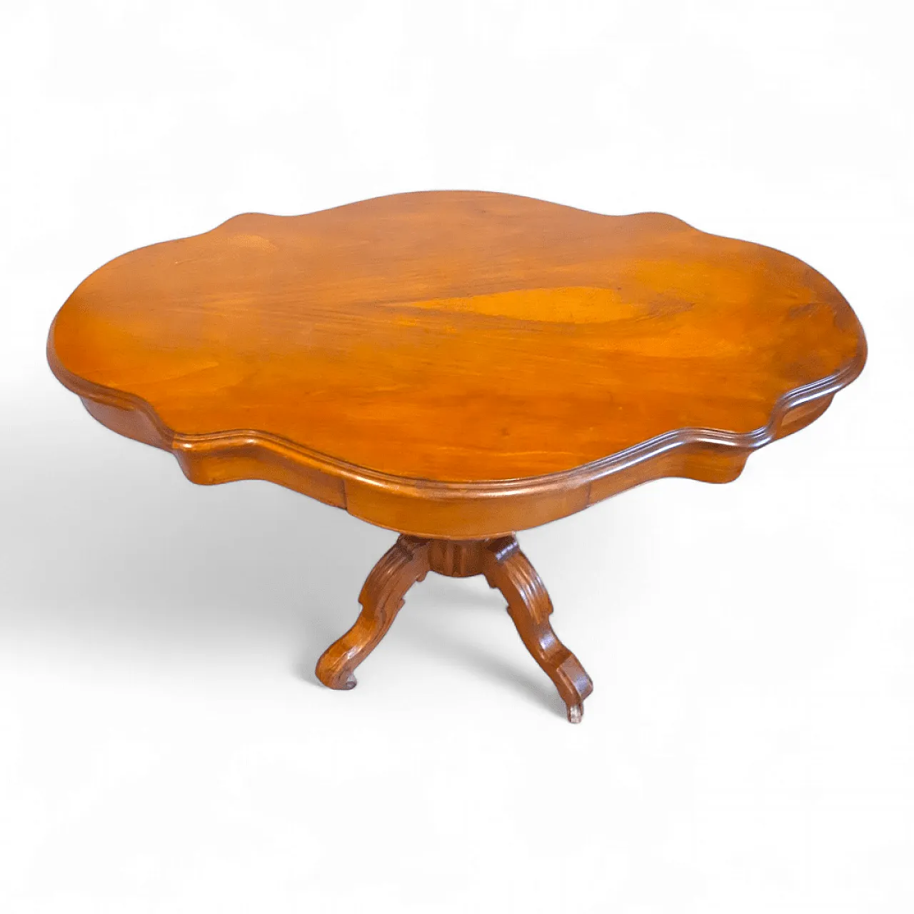 Louis Philippe table in walnut veneer, 19th century 20