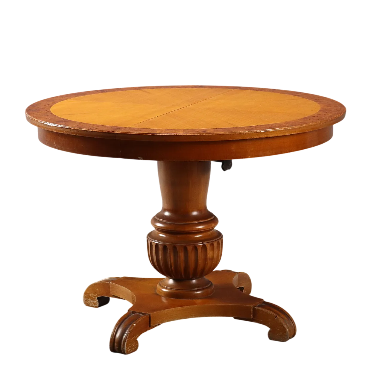 Mahogany and ash table with extendable round top, late 19th century 11