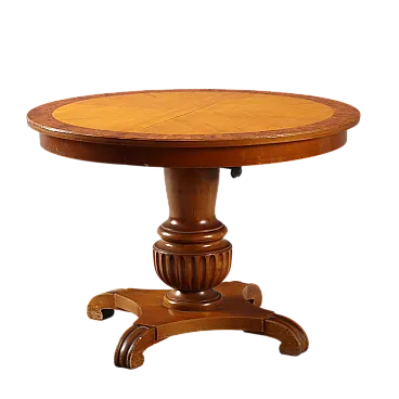 Mahogany and ash table with extendable round top, late 19th century
