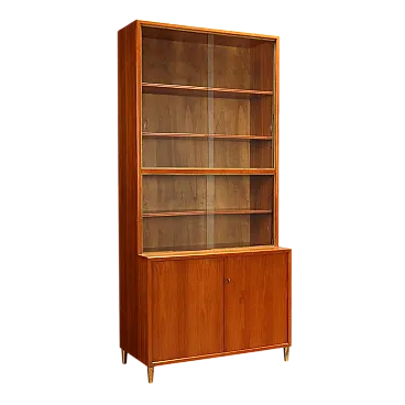 Larch veneer cabinet with brass details, 20th century