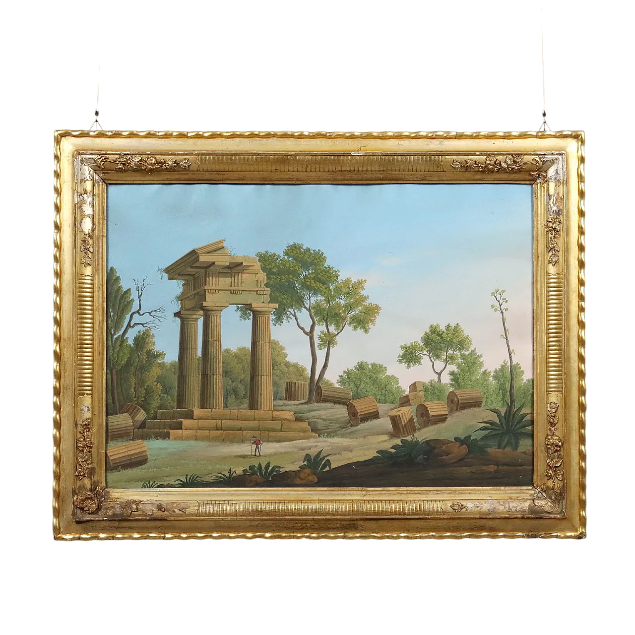 Typical Grand Tour landscape, gouache on paper, 19th century 10