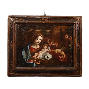 Biblical Scene, oil on canvas, Emilian School, 17th century