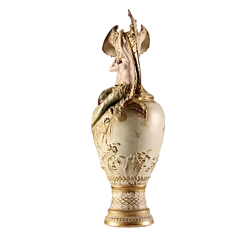 Porcelain amphora vase with decoration, 20th century