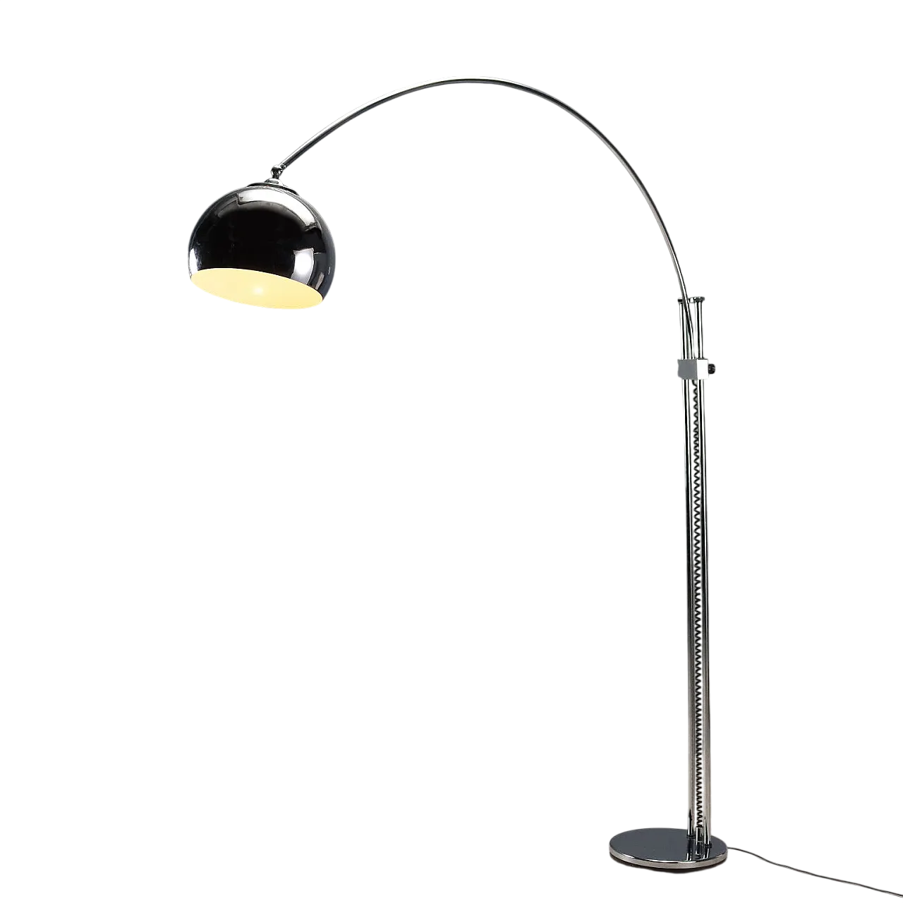 Chrome metal and aluminum floor lamp, 20th century 9