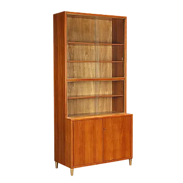 Larch veneered and brass storage unit, 20th century