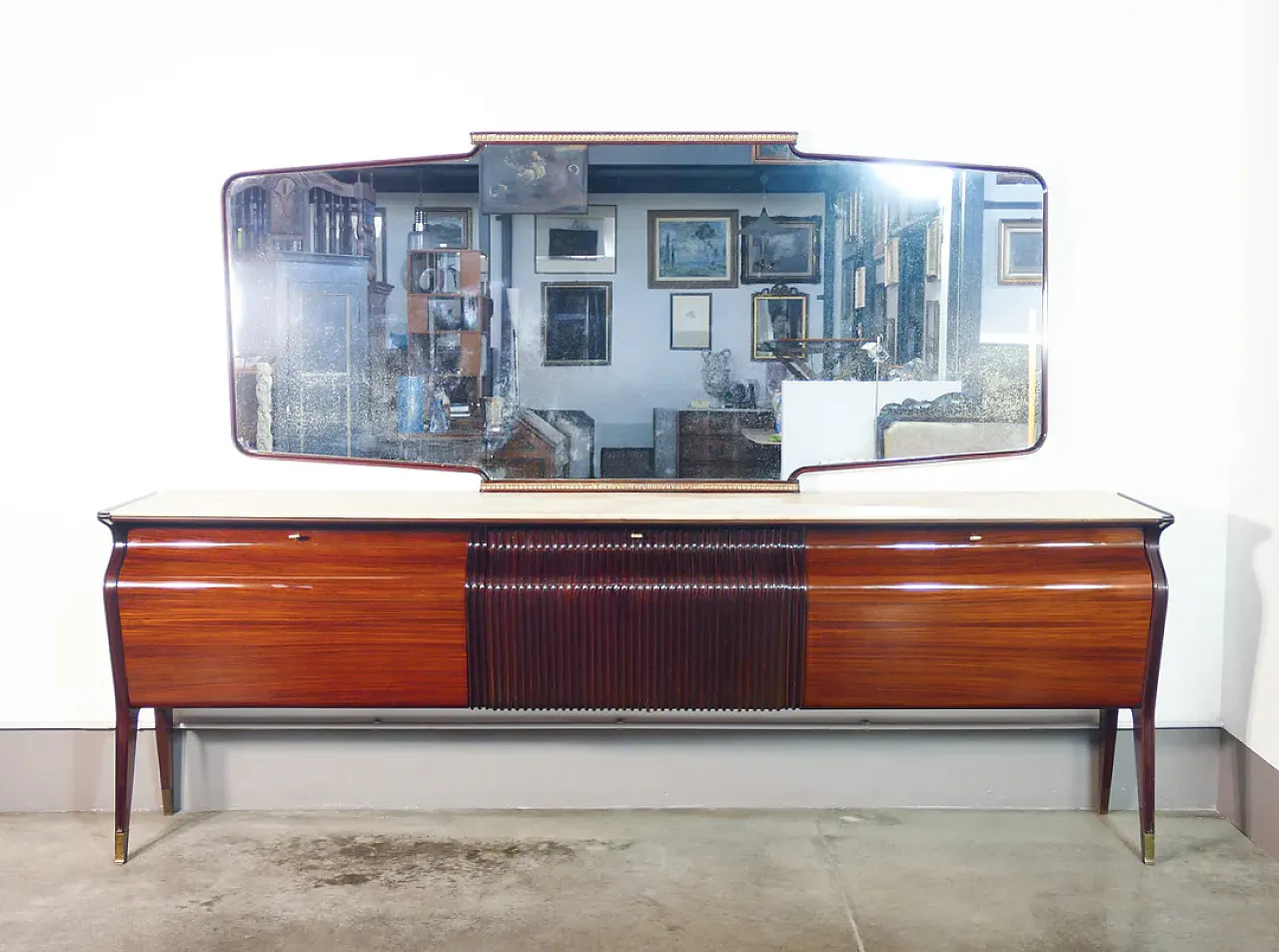 Enfilade buffet with mirror by Osvaldo Borsani, 1950s 2