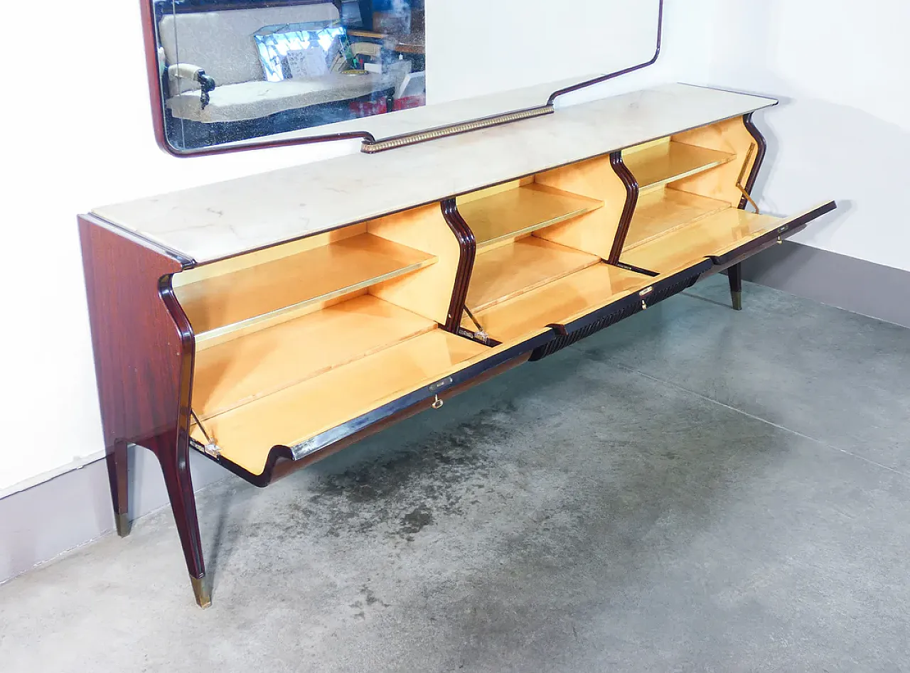 Enfilade buffet with mirror by Osvaldo Borsani, 1950s 11