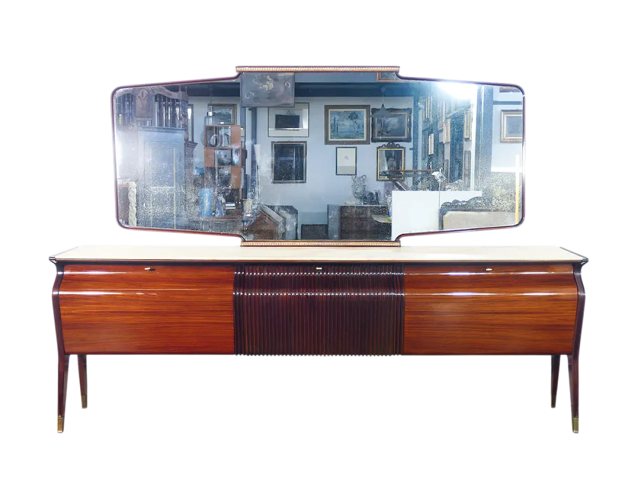 Enfilade buffet with mirror by Osvaldo Borsani, 1950s 14