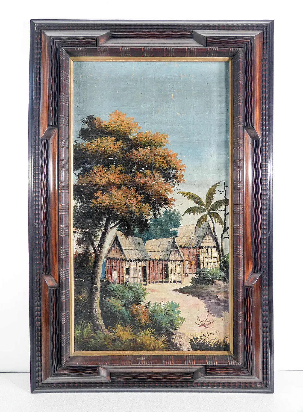 Paesaggio esotico, olio su tela, anni '50 1