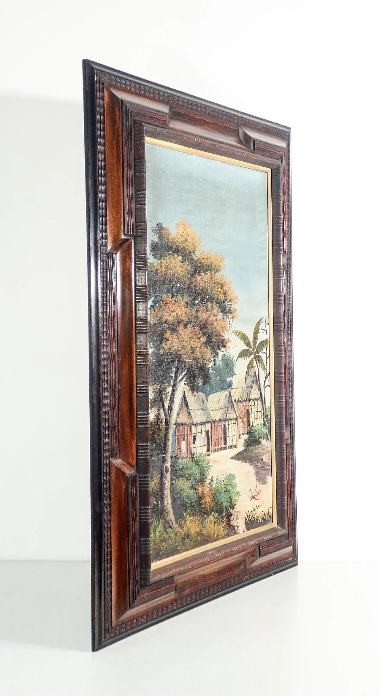 Paesaggio esotico, olio su tela, anni '50 2