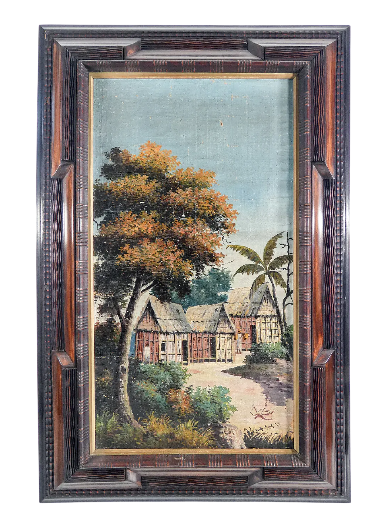 Paesaggio esotico, olio su tela, anni '50 8