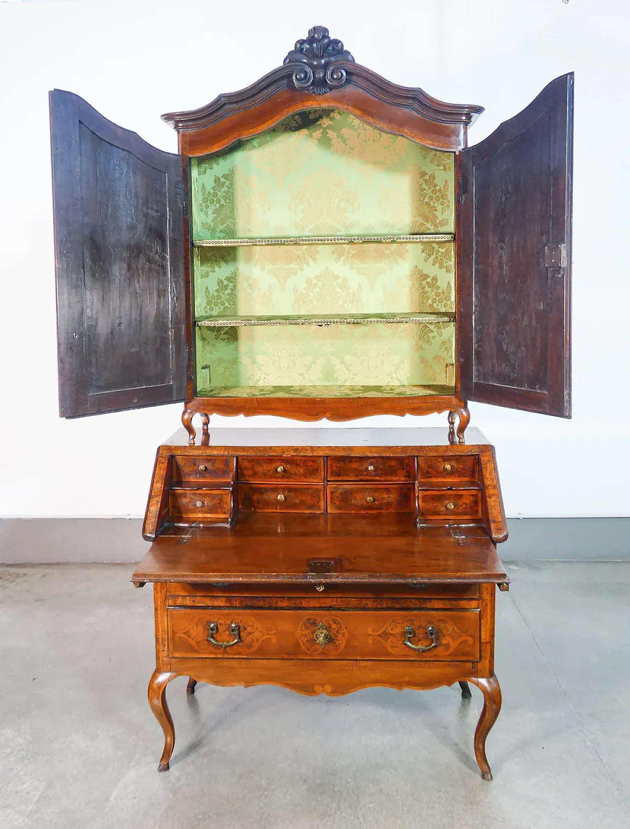 Trumeau secretaire Louis XV in walnut, 18th century 3