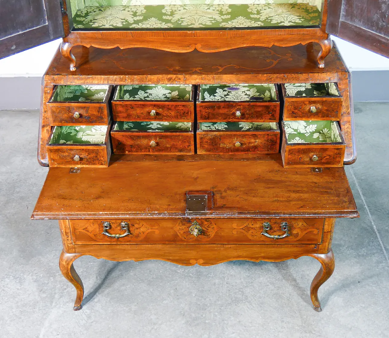 Trumeau secretaire Louis XV in walnut, 18th century 6