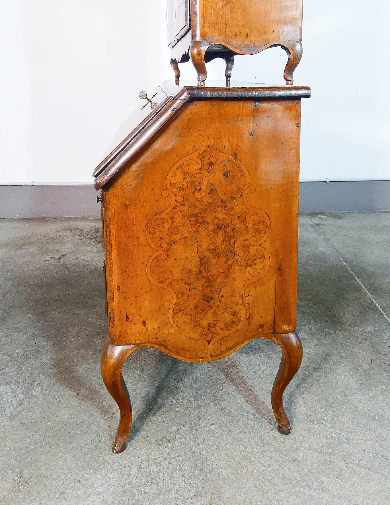 Trumeau secretaire Louis XV in walnut, 18th century 11