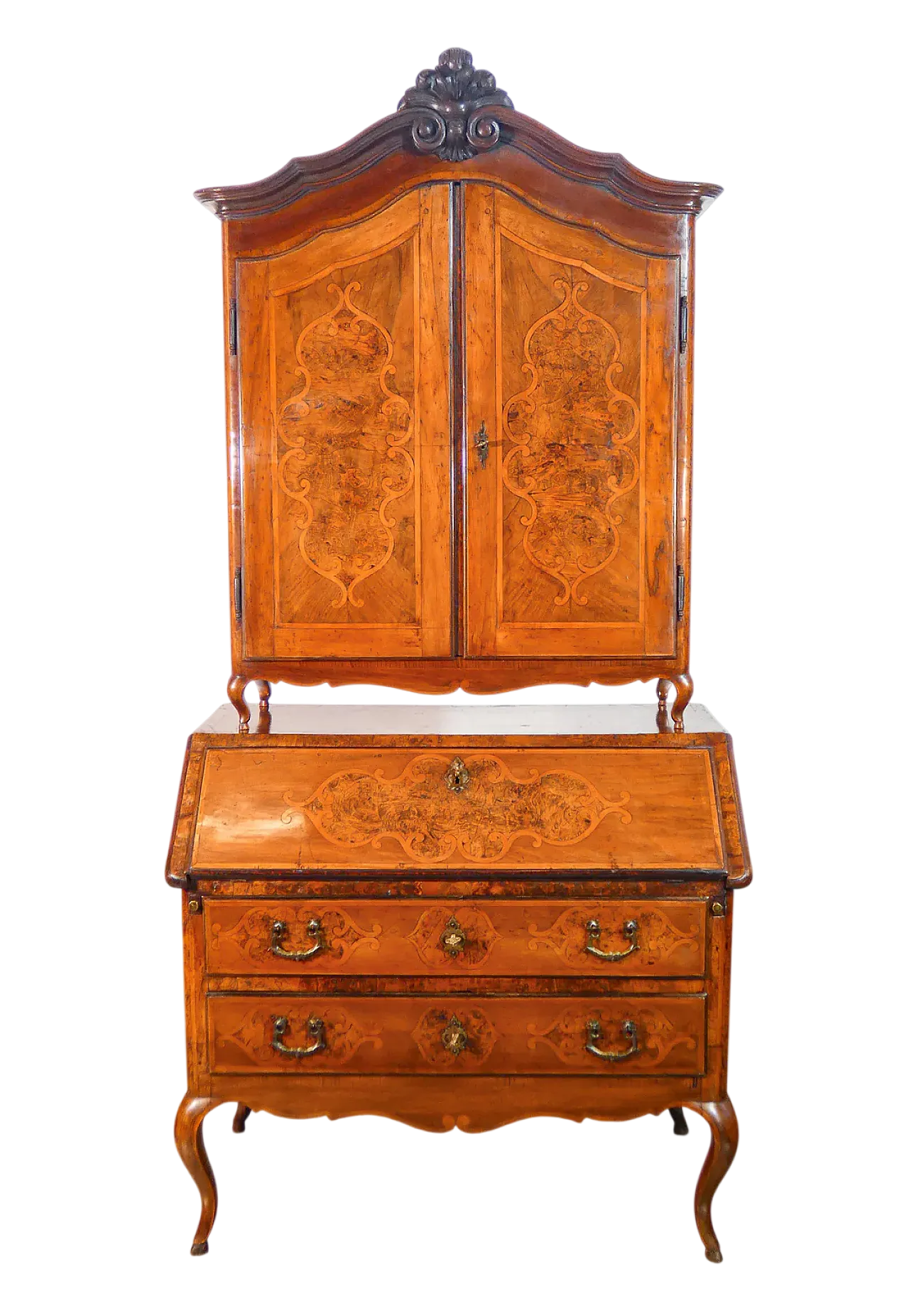 Trumeau secretaire Louis XV in walnut, 18th century 13