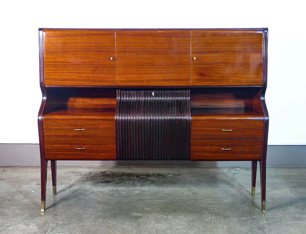 Osvaldo Borsani sideboard in veneered wood, 1950s 1