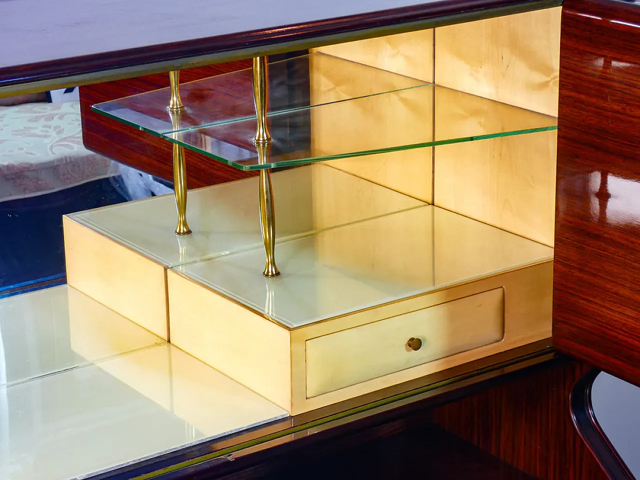 Osvaldo Borsani sideboard in veneered wood, 1950s 10