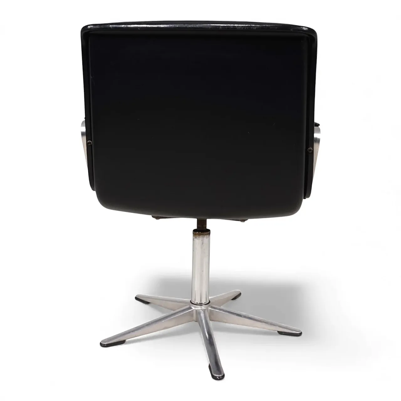 Wilkhahn Delta leather swivel chair by Delta Group, 1960s 10