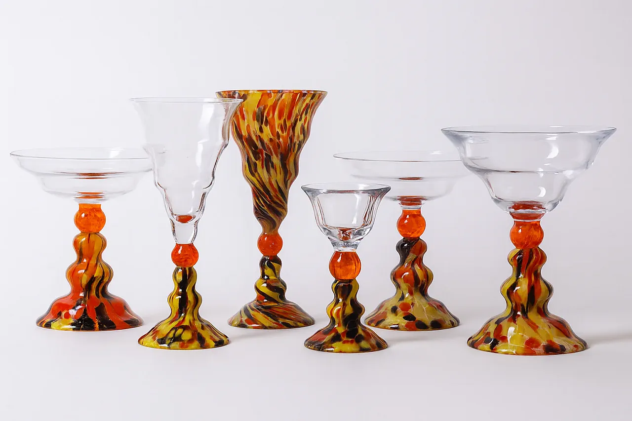 6 bicchieri in vetro, '900 1