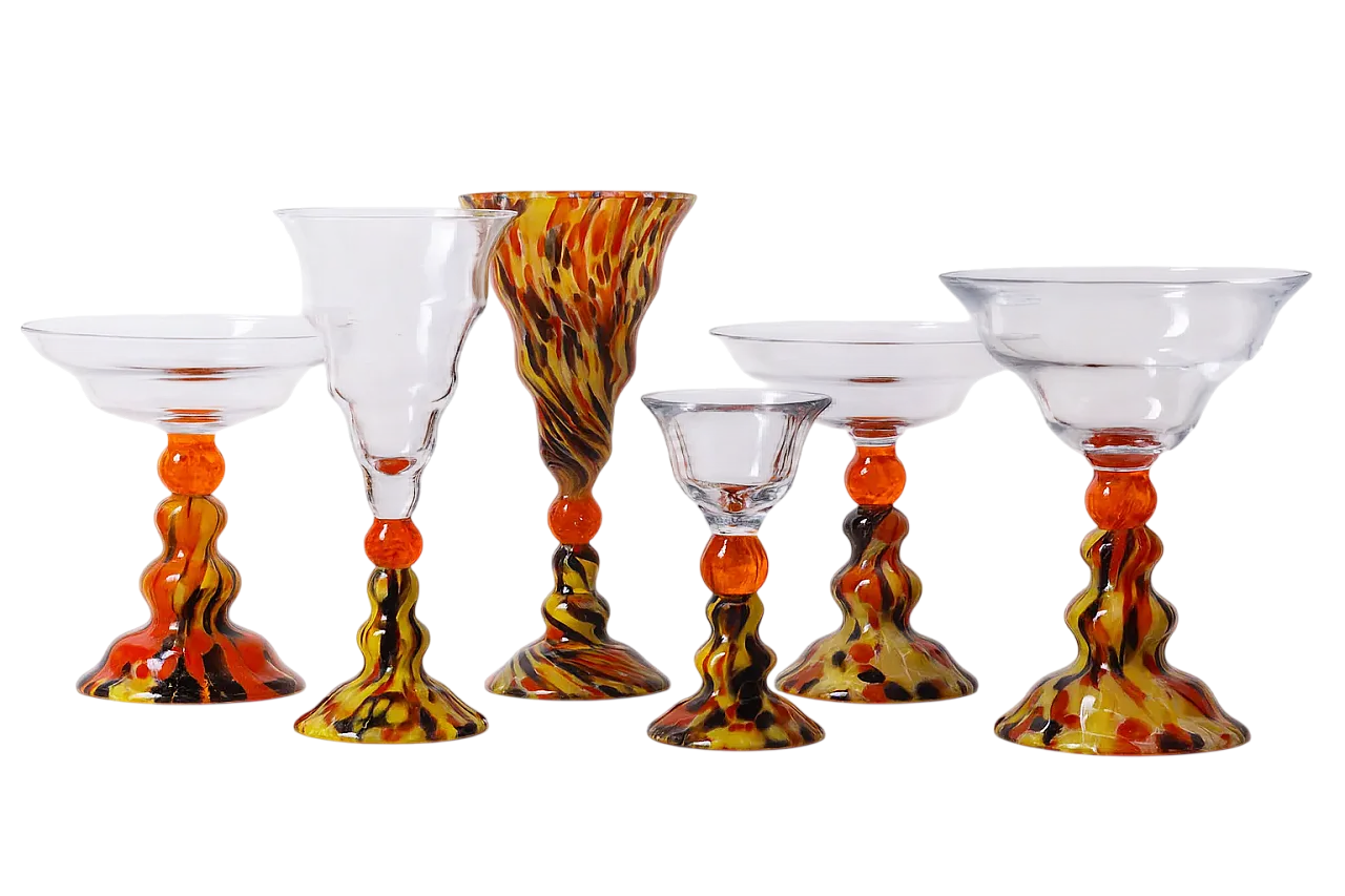 6 bicchieri in vetro, '900 9