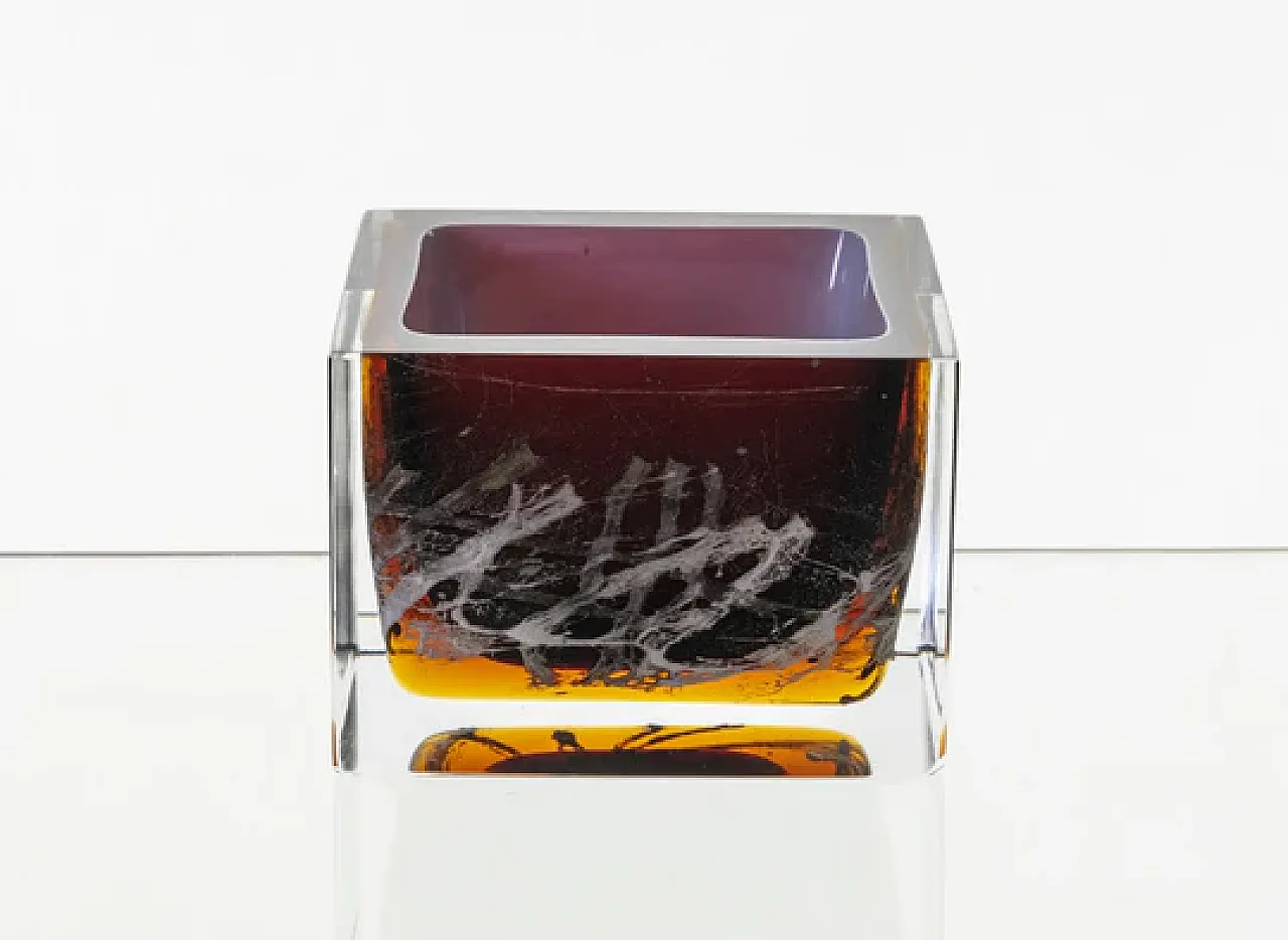 Piccolo vaso con vetro fuso, Pavel Hlava, anni '70 2