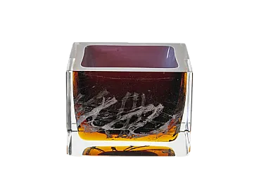 Piccolo vaso con vetro fuso, Pavel Hlava, anni '70