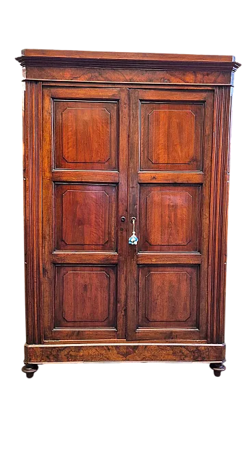 Closet cabinet paneled in walnut and burl, 19th century