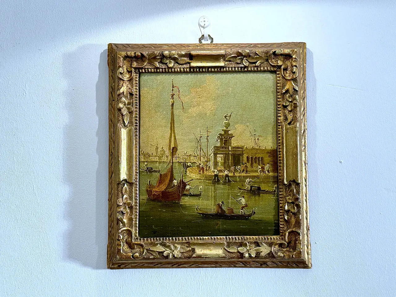 Gran canale di Venezia di Giuseppe Ponga, olio su tela, '800 1