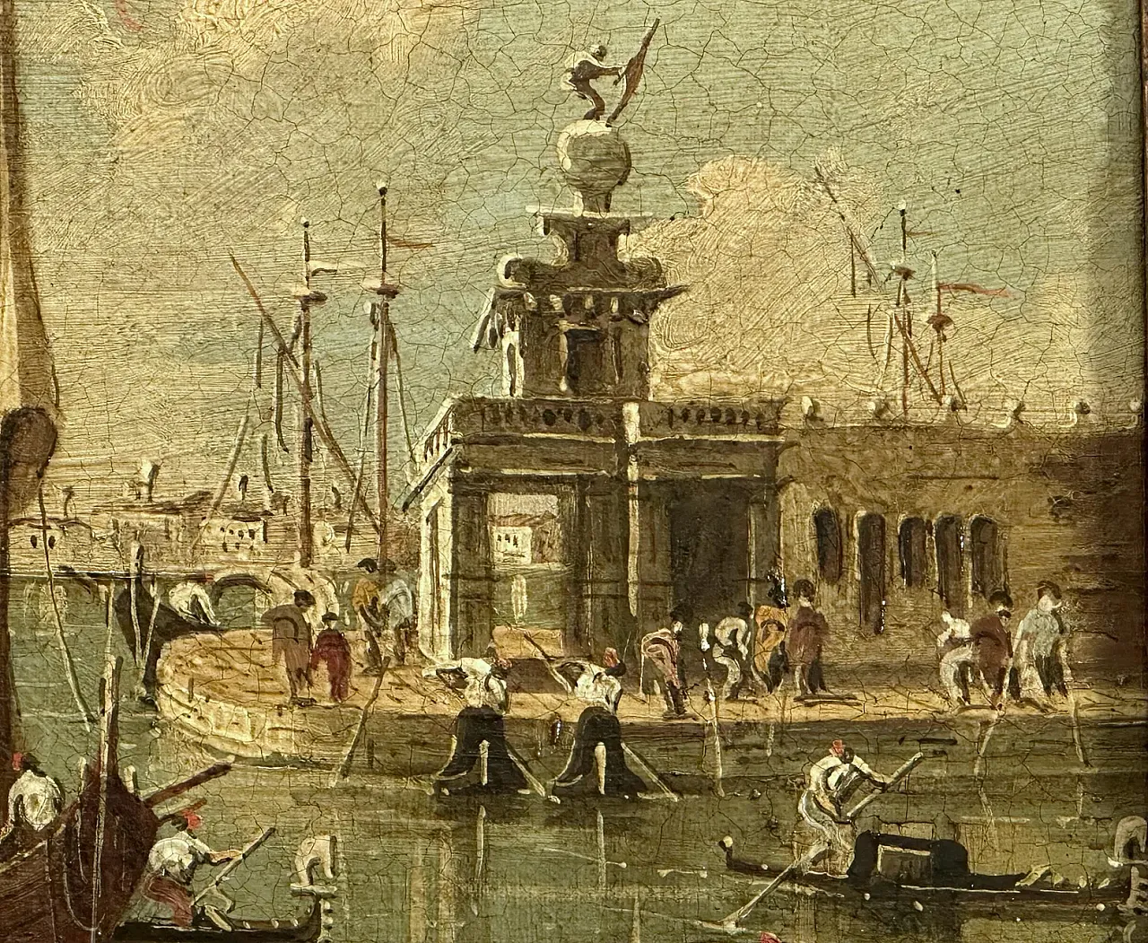 Gran canale di Venezia di Giuseppe Ponga, olio su tela, '800 3