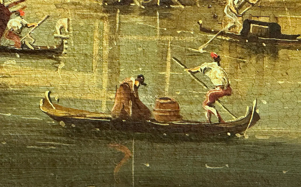Gran canale di Venezia di Giuseppe Ponga, olio su tela, '800 4