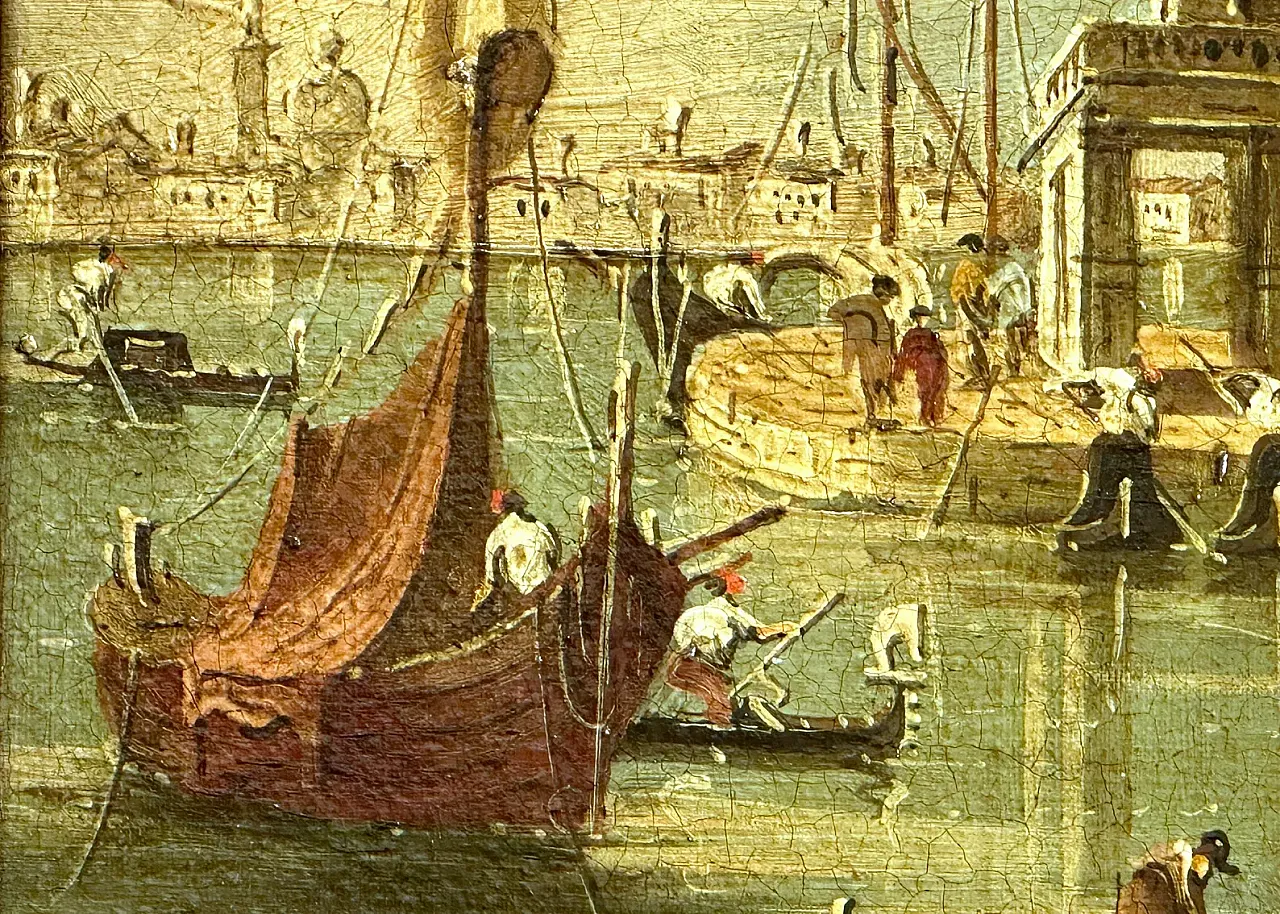 Gran canale di Venezia di Giuseppe Ponga, olio su tela, '800 5