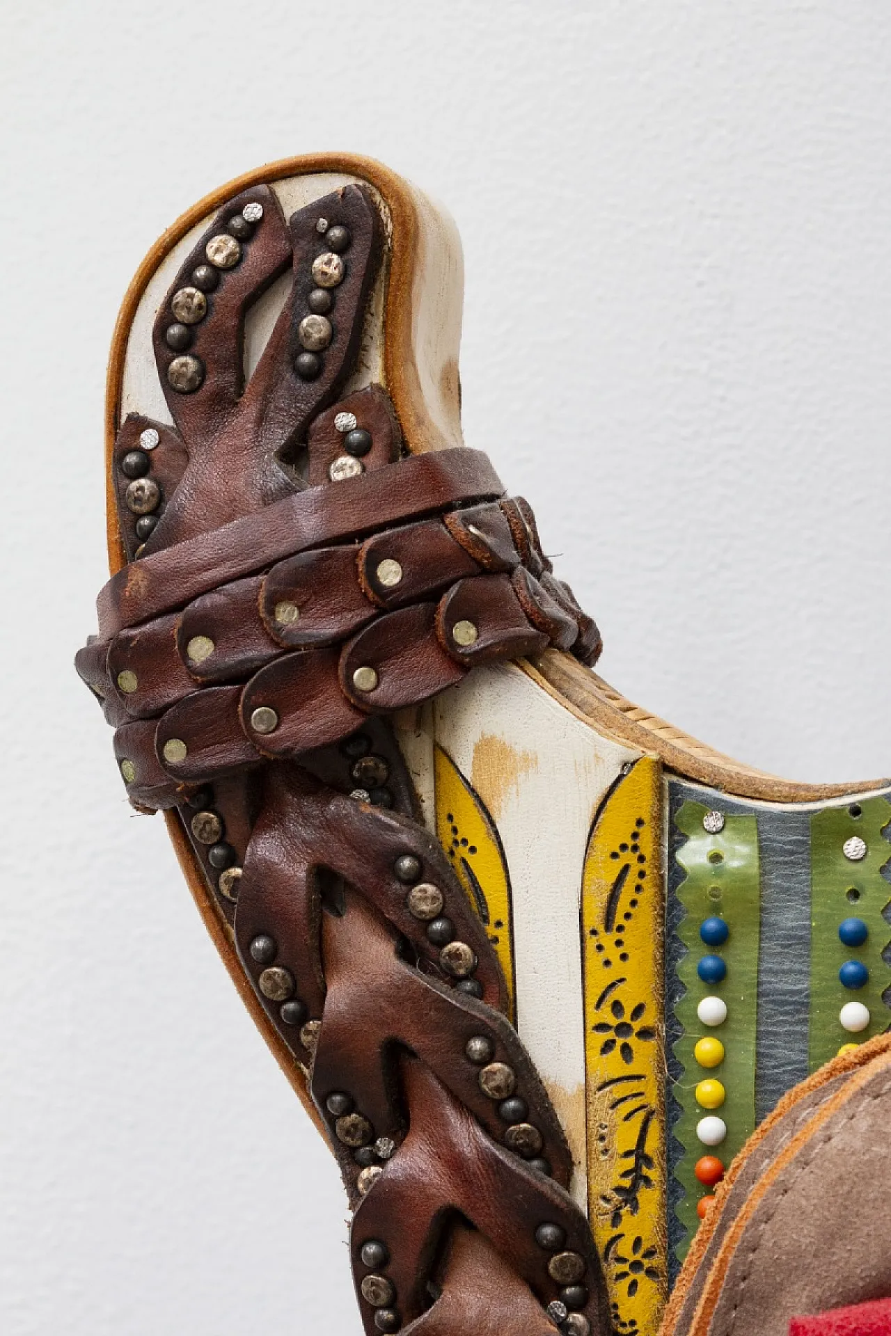 Leather-covered handcrafted guitar, 20th century 9