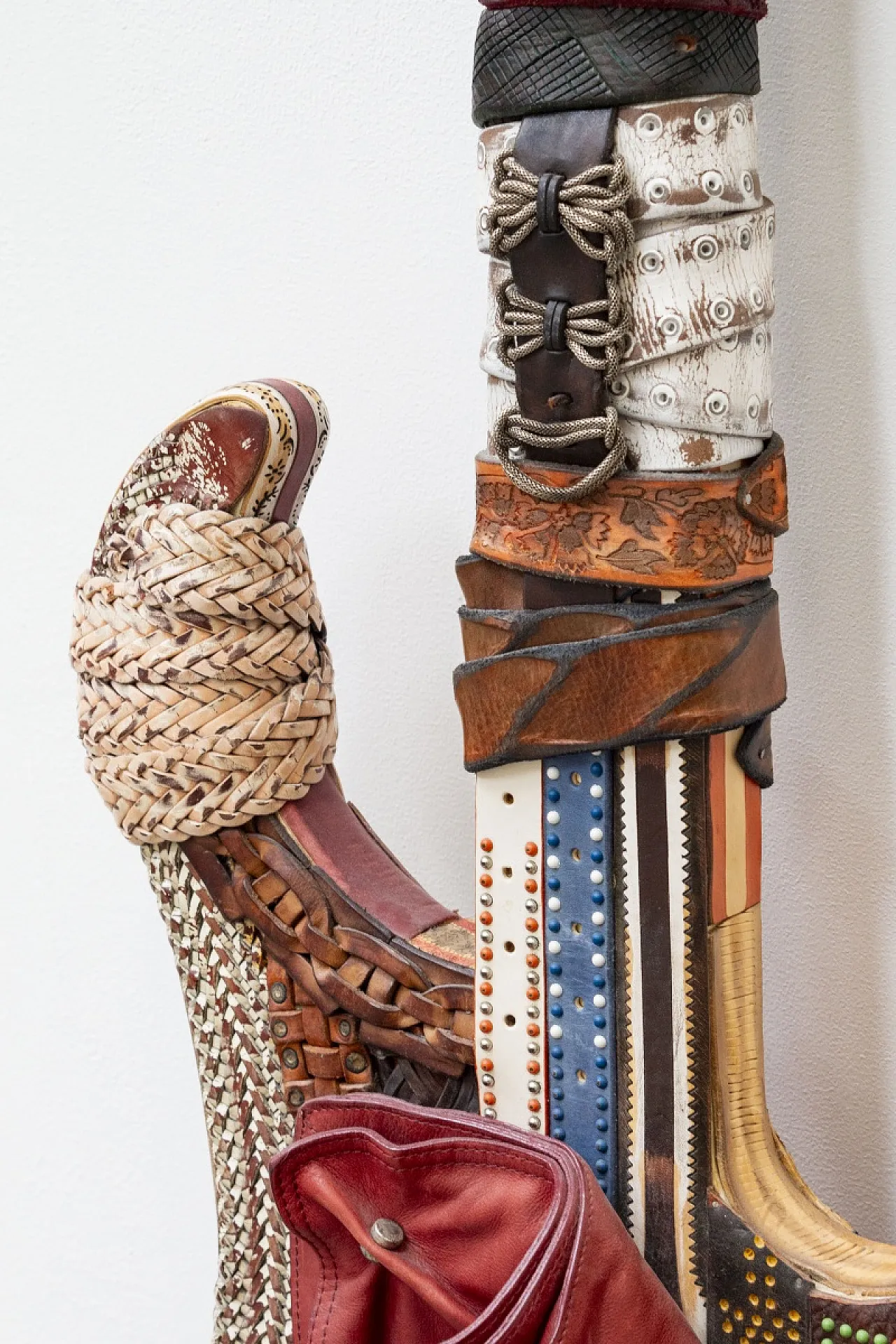 Leather-covered handcrafted guitar, 20th century 10