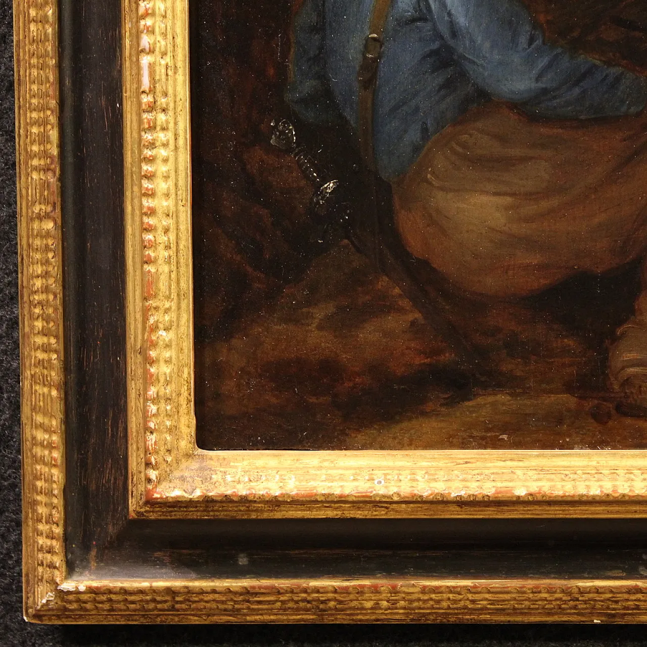 Flemish panel crucifixion with soldiers, 17th century 11